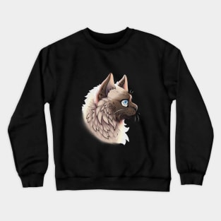 Chocolate Point British Longhair Side Portrait Crewneck Sweatshirt